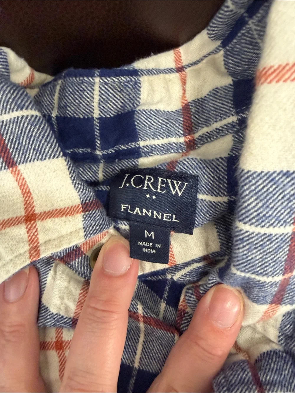 J. Crew Blue, White & Red Plaid Button-Down Shirt